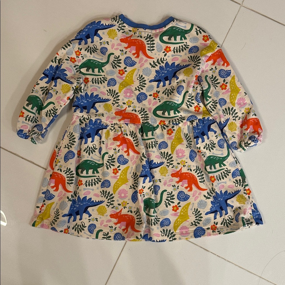 Mini Boden Multicolor Dinosaur Dress size 5-6 - Picture 2 of 3